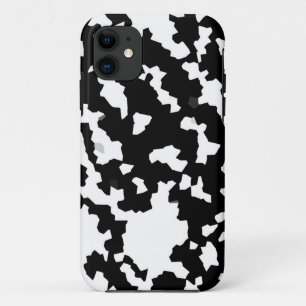 Capa Para iPhone 11 Padrão de Abstrato de preto branco irregular