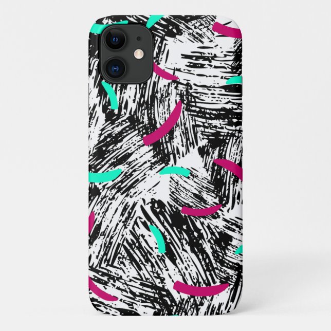 Capa Para iPhone 11 Padrão de Abstrato moderno. (Verso)