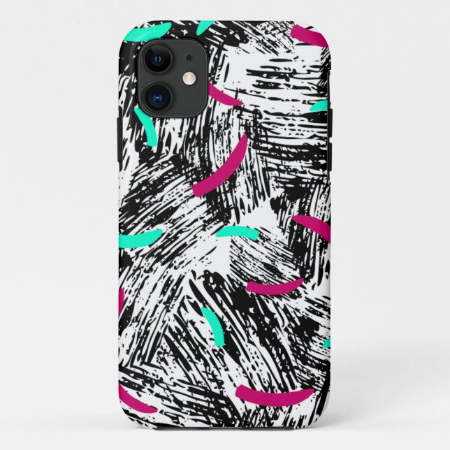 Capa Para iPhone 11 Padrão de Abstrato moderno. (Verso)