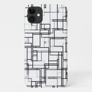 Capa Para iPhone 11 Padrão de Abstrato preto e branco