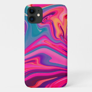 Capa Para iPhone 11 Padrão de Abstrato verde azul brilhante de tendê