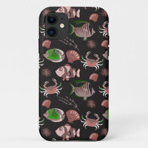 Capa Para iPhone 11 Padrão de animais aquáticos   vida submarina do 