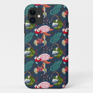 Capa Para iPhone 11 Padrão de animais aquáticos vida submarina do oc