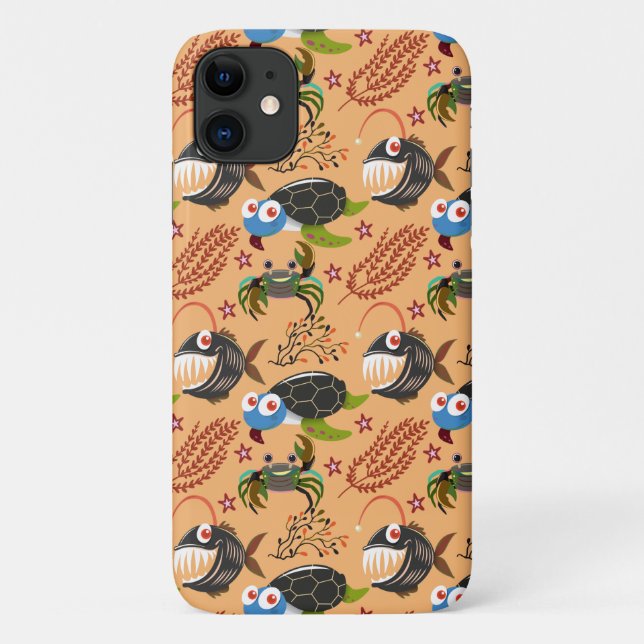 Capa Para iPhone 11 Padrão de animais aquáticos | vida submarina do oc (Verso)