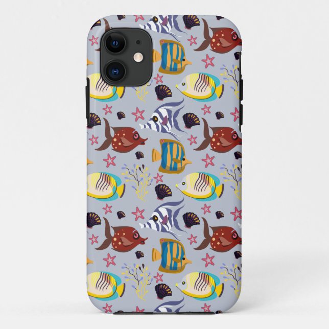 Capa Para iPhone 11 Padrão de animais aquáticos | vida submarina do oc (Verso)