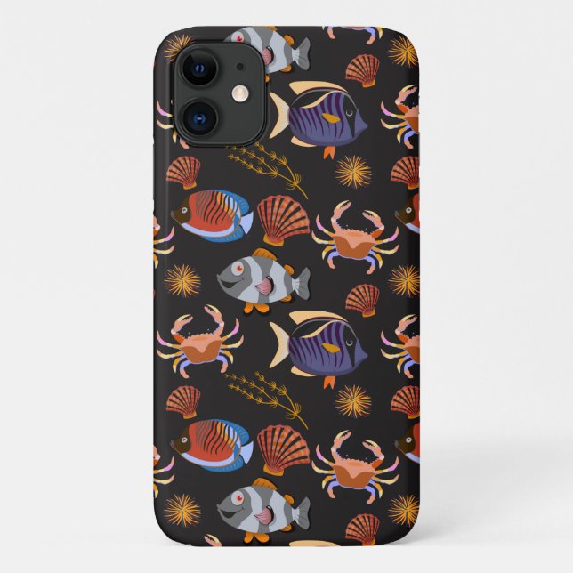 Capa Para iPhone 11 Padrão de animais aquáticos | vida submarina do oc (Verso)