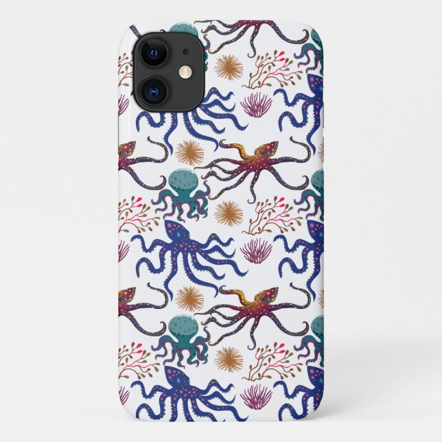 Capa Para iPhone 11 Padrão de animais aquáticos | vida submarina do oc (Verso)