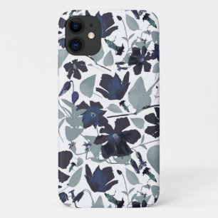 Capa Para iPhone 11 Padrão de Aquarela Floral da Vinha Flor