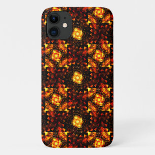 Capa Para iPhone 11 Padrão de Arte Abstrata Boho Moderno Elegante Dour