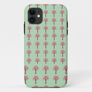 Capa Para iPhone 11 Padrão de Árvores Rosa