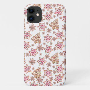 Capa Para iPhone 11 Padrão de Biscoitos de Natal Doce