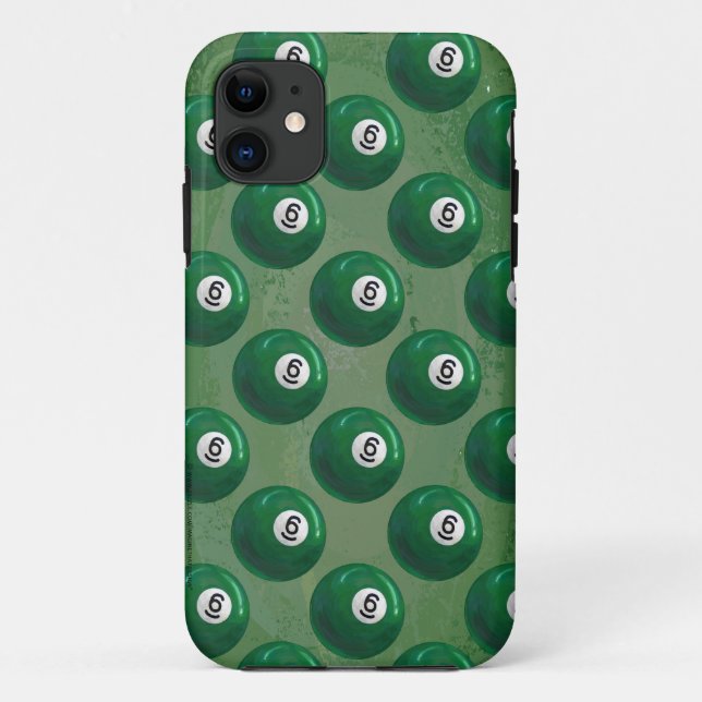 Capa Para iPhone 11 Padrão de Bola Billiards 6 (Verso)