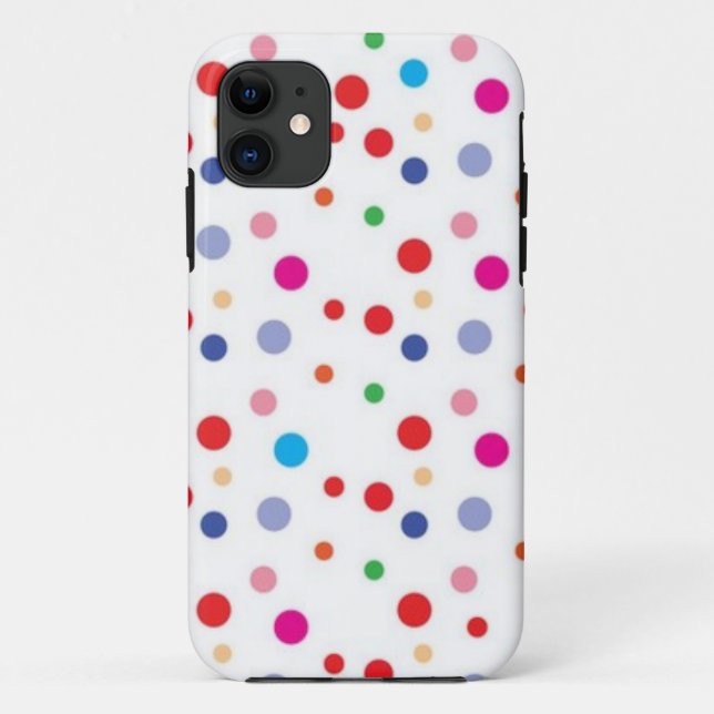 Capa Para iPhone 11 padrão de bolinhas (Verso)