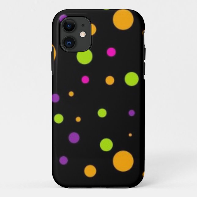 Capa Para iPhone 11 padrão de bolinhas (Verso)