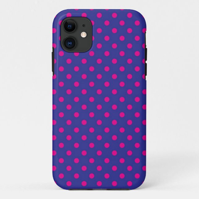 Capa Para iPhone 11 padrão de bolinhas (Verso)