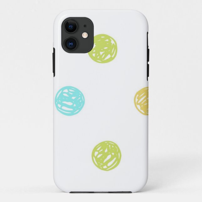 Capa Para iPhone 11 padrão de bolinhas (Verso)