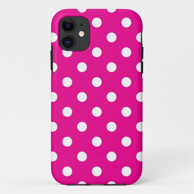 Capa Para iPhone 11 padrão de bolinhas (Verso)