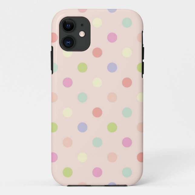 Capa Para iPhone 11 padrão de bolinhas (Verso)