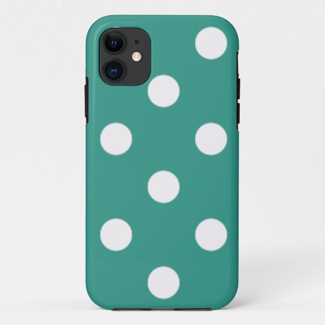 Capa Para iPhone 11 padrão de bolinhas (Verso)
