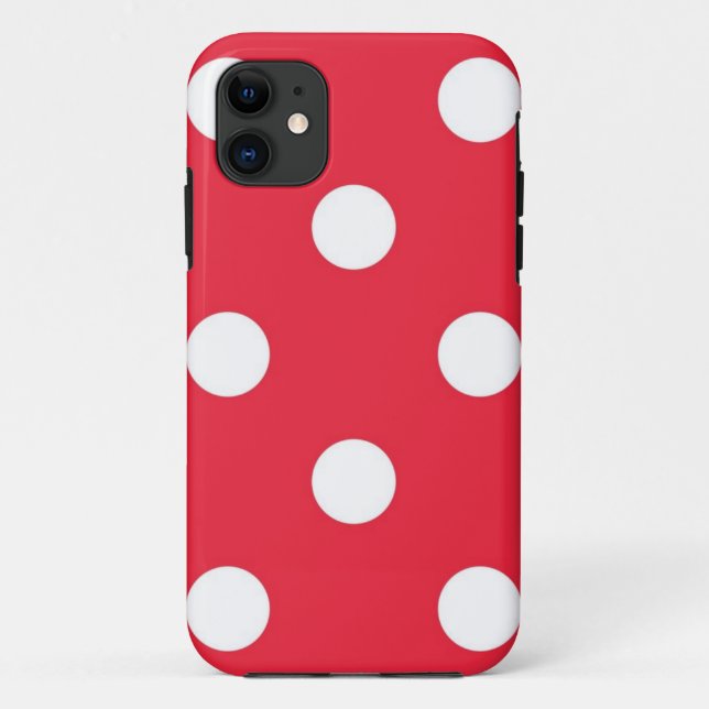 Capa Para iPhone 11 padrão de bolinhas (Verso)