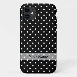 Capa Para iPhone 11 Padrão de bolinhas preta
