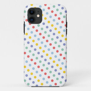 Capa Para iPhone 11 Padrão de Bolinhas primavera Rainbow