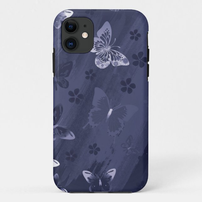 Capa Para iPhone 11 Padrão de Borboleta 17 (Verso)