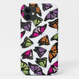 Capa Para iPhone 11 Padrão de borboletas coloridas