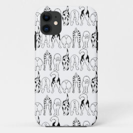 Capa Para iPhone 11 Padrão de Bumbuns de cães