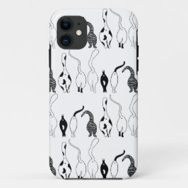 Capa Para iPhone 11 Padrão de Bumbuns de Cat
