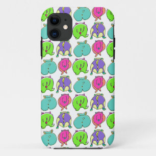 Capa Para iPhone 11 Padrão de Bumbuns de Hamster Coloridos