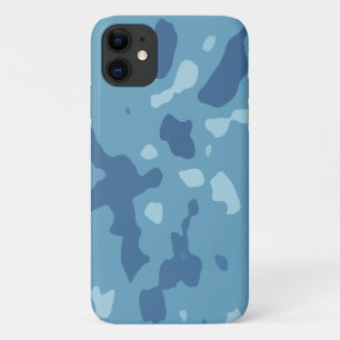 Capa Para iPhone 11 Padrão de Camouflage do Exército Azul