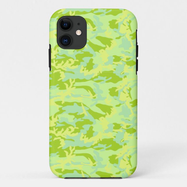 Capa Para iPhone 11 Padrão de Camuflagem da Primavera (Verso)