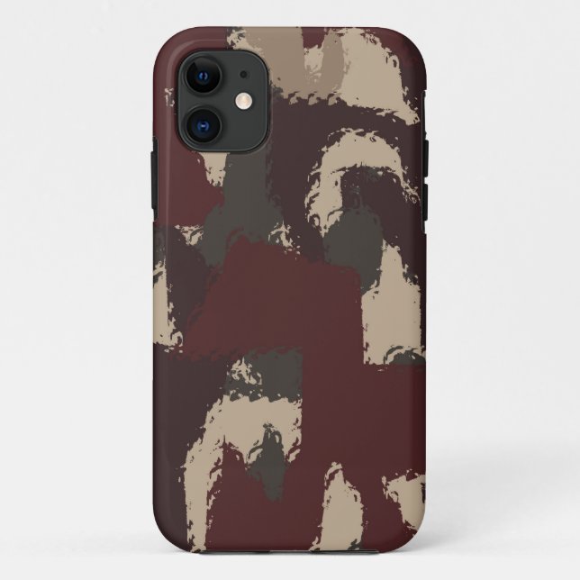 Capa Para iPhone 11 Padrão de Camuflagem Militar abstrato (Verso)
