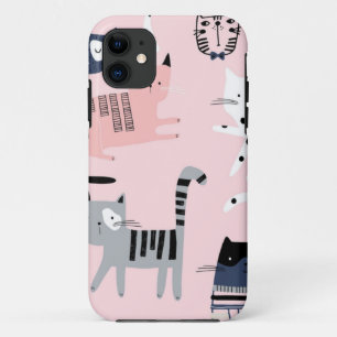Capa Para iPhone 11 Padrão de Cat
