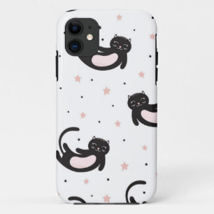 Capa Para iPhone 11 Padrão de Cat