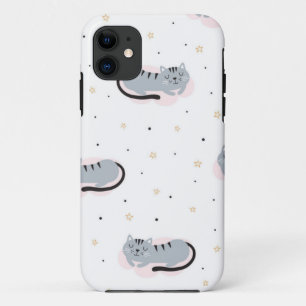 Capa Para iPhone 11 Padrão de Cat