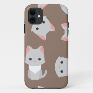 Capa Para iPhone 11 Padrão de Cat