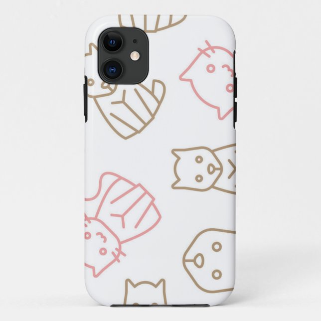 Capa Para iPhone 11 Padrão de Cat (Verso)