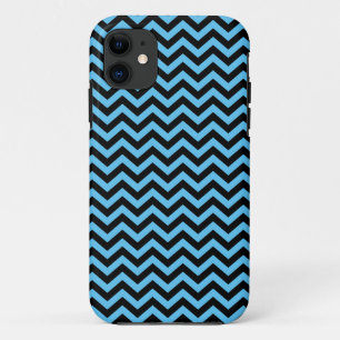 Capa Para iPhone 11 Padrão De Cevon Azul E Preto