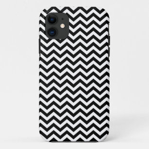 Capa Para iPhone 11 Padrão De Chevron Preto E Branco