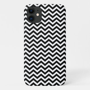 Capa Para iPhone 11 Padrão De Chevron Preto E Branco