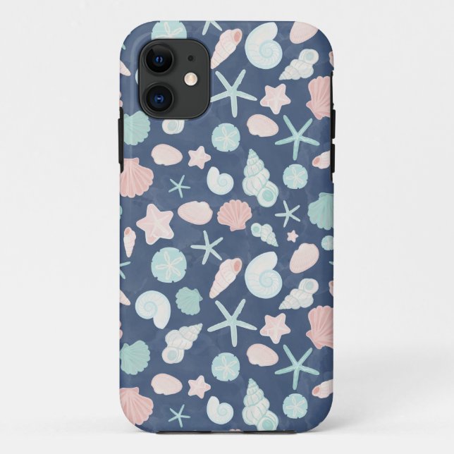 Capa Para iPhone 11 padrão de conchas (Verso)