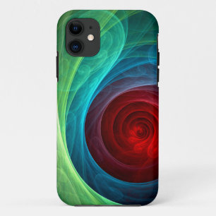 Capa Para iPhone 11 Padrão de cor de Abstrato de arte flexível de temp