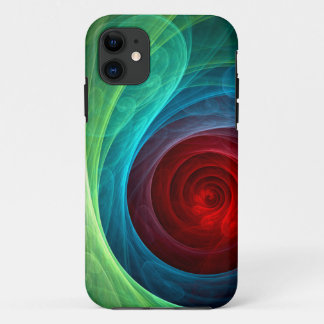 Capa Para iPhone 11 Padrão de cor de Abstrato de arte flexível de temp