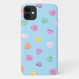 Capa Para iPhone 11 Padrão de Corações dias de os namorados Doces