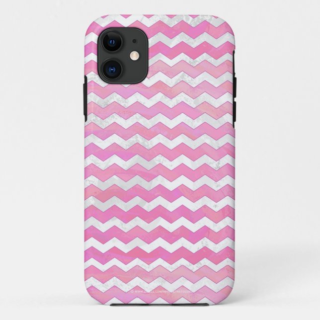 Capa Para iPhone 11 Padrão de Cotton Candy Chevon (Verso)