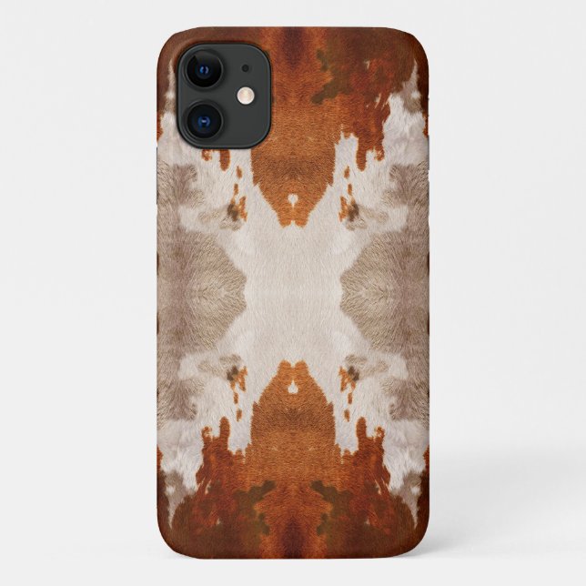 Capa Para iPhone 11 Padrão de couro de vaca caleidoscópio (Verso)