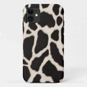 Capa Para iPhone 11 Padrão de cowhow preto e branco