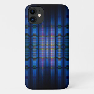 Capa Para iPhone 11 Padrão de desfoque azul escuro